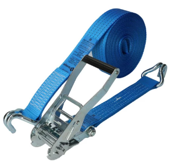 5 Tonne Ratchet Lashings - Green webbing with Claw hooks either end - Supplied in full box qty
