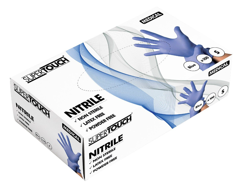 Disposable Powderfree Nitrile Gloves (100 pairs per dispenser / 10 dispensers per case)