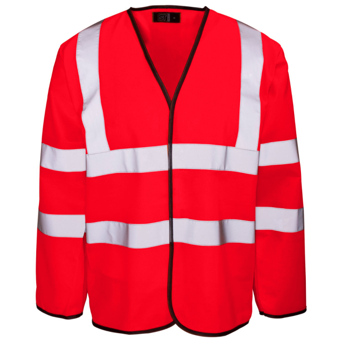 Hi Vis Red Velcro Vest