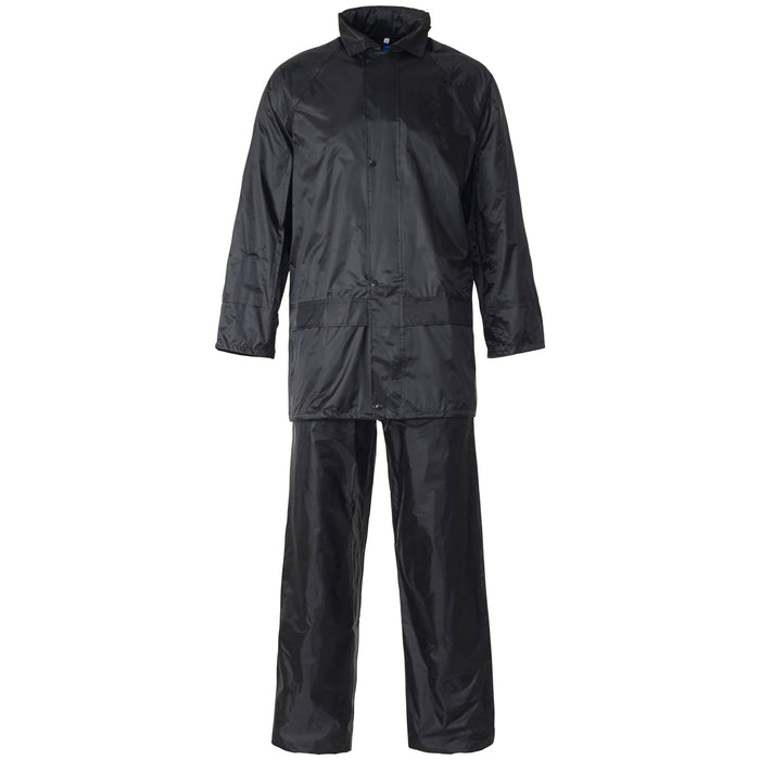 Polyester PVC Rainwear - Rainsuit Black