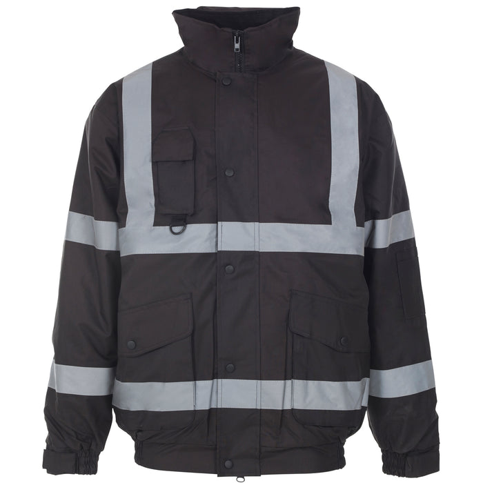 Security Bomber Jacket With Tape Black