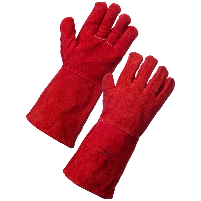 Standard Leather Gauntlet Red