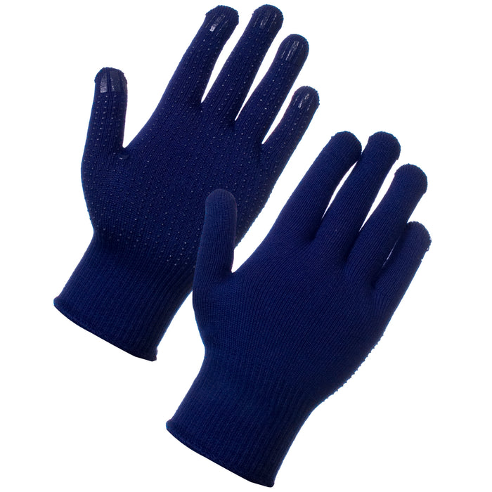 Superthermal Gloves - PVC Dot Blue