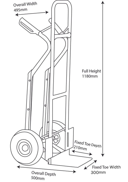 Dual Handled Aluminium Sack Truck - 150kg Capacity - Jackson Handling Ltd
