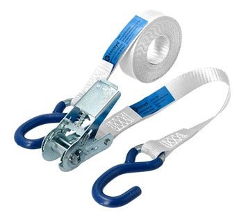 25mm · 800daN · PH · Ratchet Lashing System · S - Hooks · White - 5.0 metre - Jackson Handling Ltd