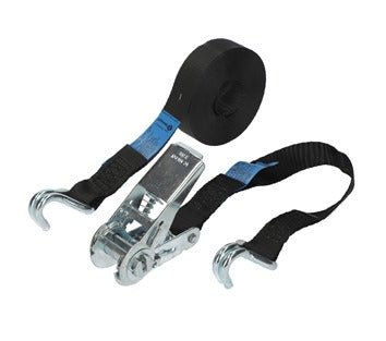 25mm Ratchet Strap Claw Hook 6 Metre - Black - Jackson Handling Ltd