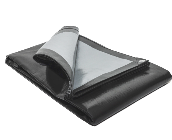 270gsm Heavy Weight Black/Silver Tarpaulins