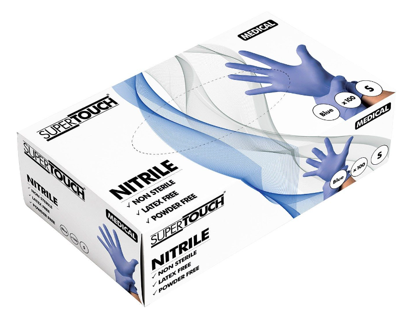 Powderfree Nitrile Disposable Gloves ( 100pcs per dispenser / 10 dispensers per case )