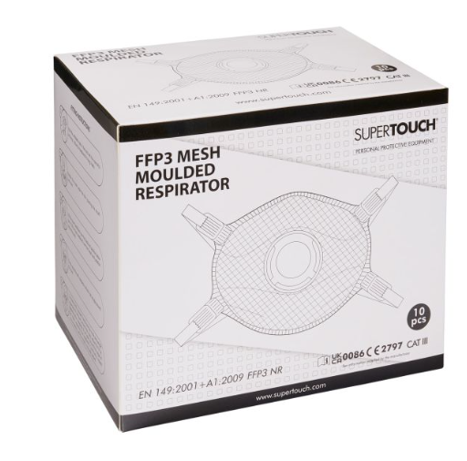 FFP3 MOULDED MESH FACE MASK (10pcs per box)