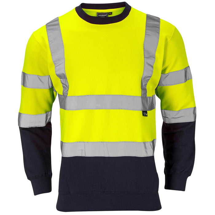 Hi-Vis 2 Tone Yellow Navy Sweatshirt