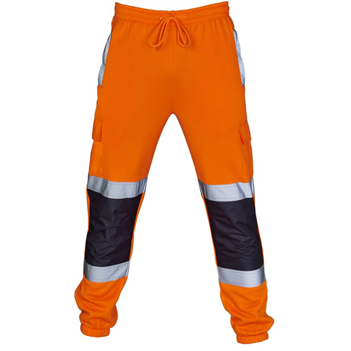 Hi Vis 2 Tone Jogging Bottoms Orange