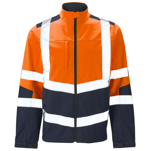 Hi Vis 2 Tone Orange Softshell Jacket