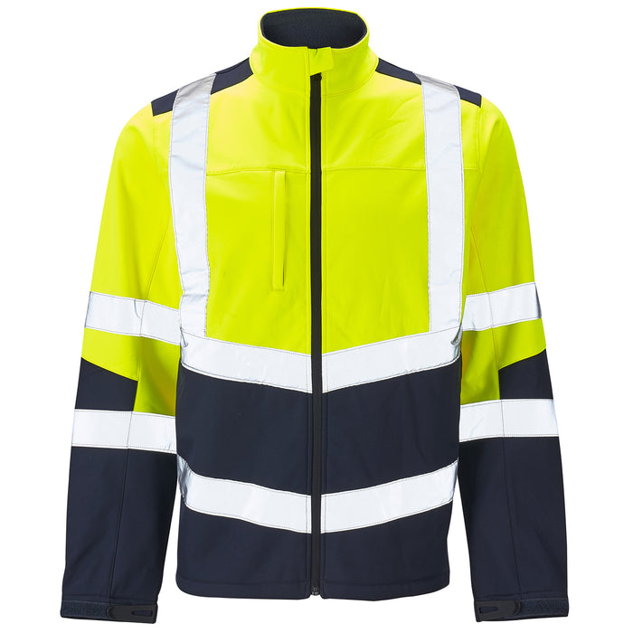 Hi Vis 2 Tone Yellow Softshell Jacket