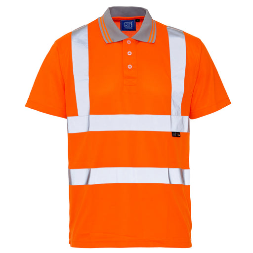 Hi Vis Bird Eye Polo Shirt Orange