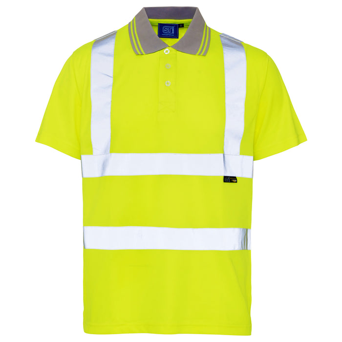Hi Vis Bird Eye Polo Shirt Yellow