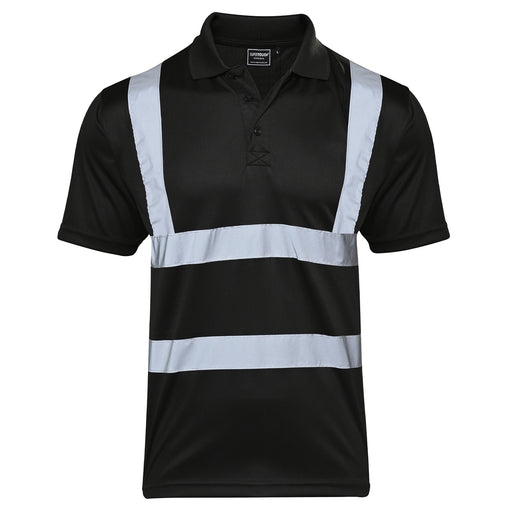 Hi Vis Black Bird Eye Polo Shirt
