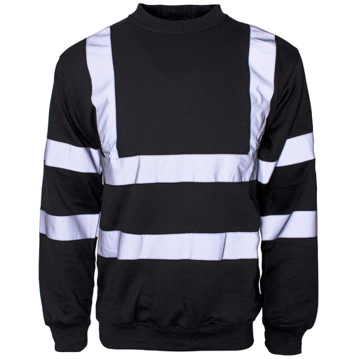 Hi Vis Crew Neck Sweatshirt Black