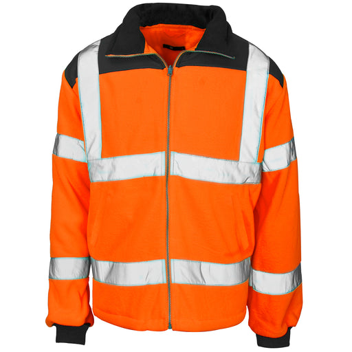 Hi Vis Fleece Jacket - Rain Patch Orange