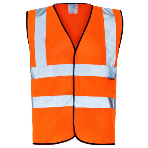 Hi Vis Vest - Velcro Orange