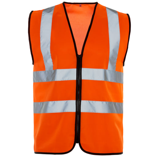 Hi Vis Vest - Zip Orange