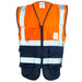 Hi Vis Yellow 2 Tone Executive Vest Orange Navy