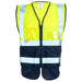 Hi Vis Yellow 2 Tone Executive Vest Yellow Navy