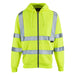 Hi Vis Zipped Hoodie Yellow