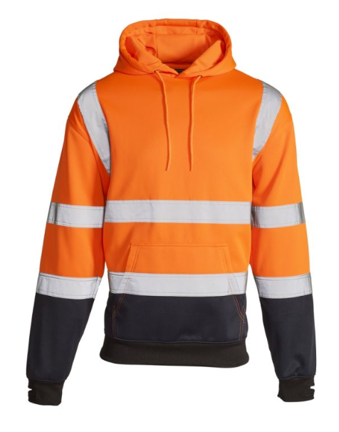 Hi Vis Orange 2 Tone Hooded Sweatshirt