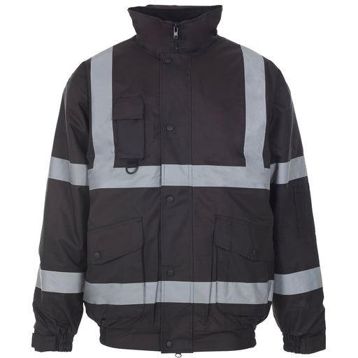 Security Bomber Jacket With Tape Black