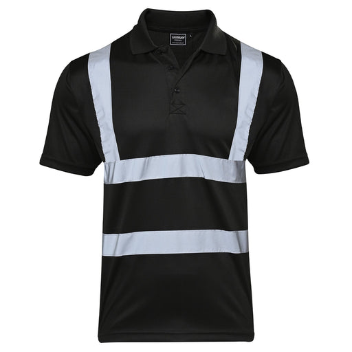 Hi Vis Black Bird Eye Polo Shirt - Jackson Handling Ltd