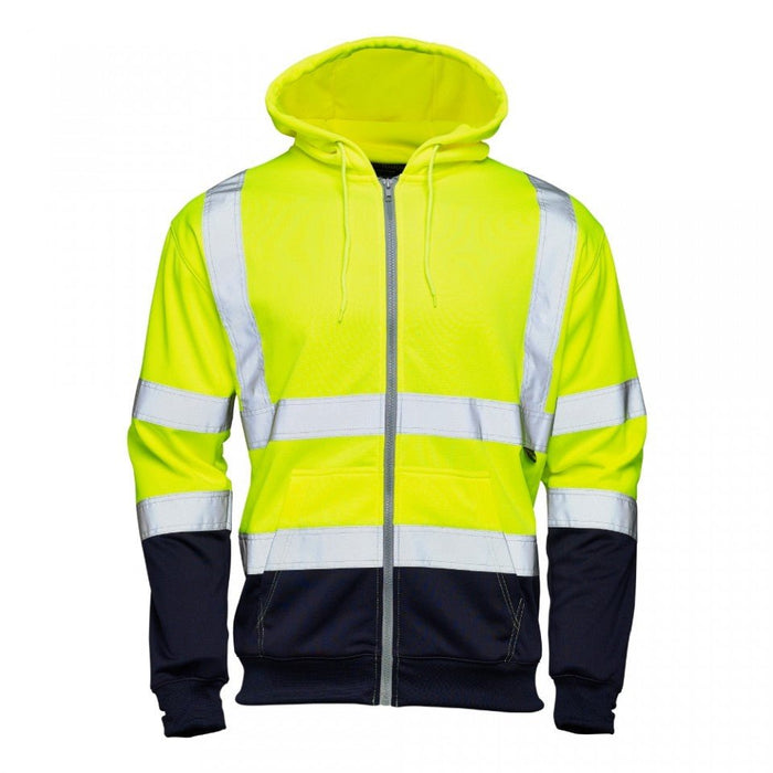 Hi Vis Orange 2 Tone Hooded Zipped Sweatshirt - Jackson Handling Ltd