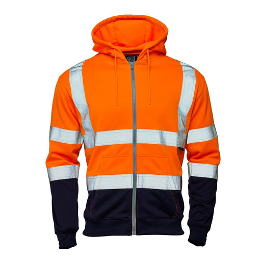 Hi Vis Orange 2 Tone Hooded Zipped Sweatshirt - Jackson Handling Ltd