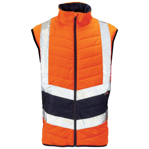 Hi Vis Orange 2 Tone Puffer Bodywarmer - Jackson Handling Ltd