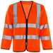 Hi Vis Orange Long Sleeved Zip Vest - Jackson Handling Ltd