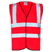 Hi Vis Red Long Sleeved Velcro Vest - Jackson Handling Ltd