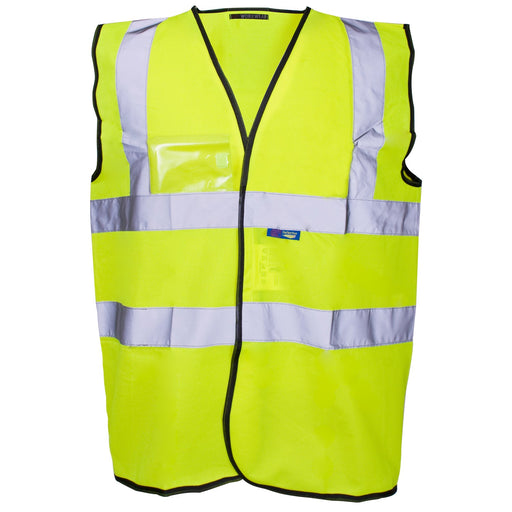 Hi Vis Vest - ID Pocket - Velcro - Jackson Handling Ltd