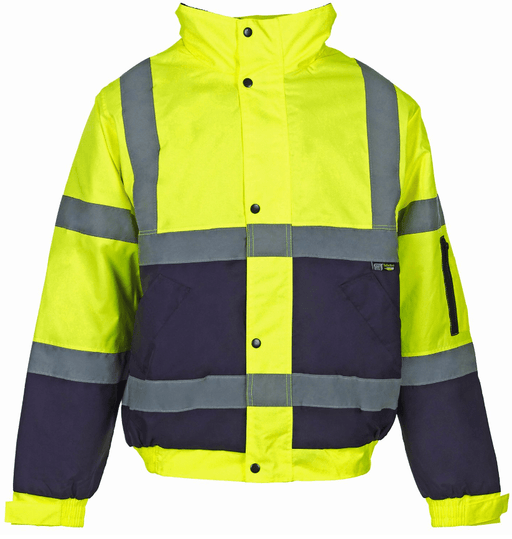 Hi Vis Yellow 2 Tone Bomber Jacket - Yellow - Jackson Handling Ltd