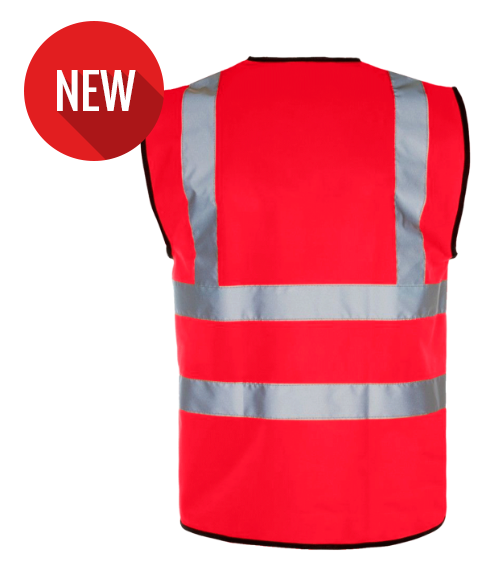 Hi Vis Red Velcro Vest