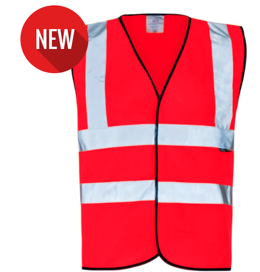 Hi Vis Red Velcro Vest