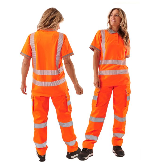 Ladies Hi Vis Savannah Birds Eye Polo - Jackson Handling Ltd