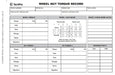 Wheel Nut Torque Record Books - Jackson Handling Ltd
