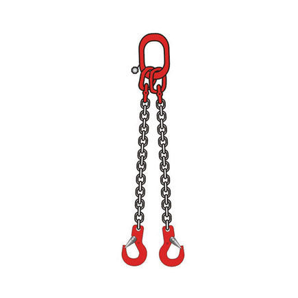 Trailer Safety Chain - 60cm Long 7mm Grade 80 Chain With 2 X 8mm Snap-hooks  