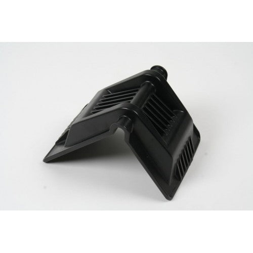HEAVY DUTY PLASTIC CORNER PROTECTOR – 150MM X 185MM X 140MM BLACK WITH EXTERNAL RIBS – ONLY AVAILABLE IN WHITE CURRENTLY