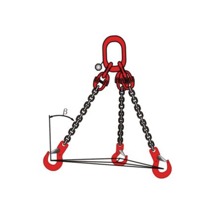 Grade 80 Three Leg chain sling - 7mm - 19mm - Jackson Handling Ltd
