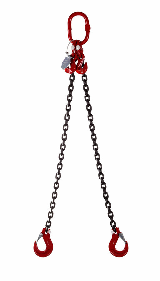 Grade 80 Two leg chain sling 7mm - 19mm - Jackson Handling Ltd
