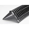 LONG HEAVY DUTY CORNER PROTECTOR 1150MM X 185 X 185 BLACK WITH EXTERNAL RIBS - Jackson Handling Ltd