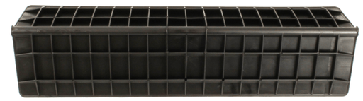 Long Heavy duty Corner Protector 800mm X 180mm X 140mm X 5mm Thickness Black with external ribs - Jackson Handling Ltd