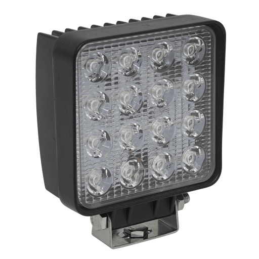 SQUARE VEHICLE WORK LIGHT WITH MOUNTING BRACKET 48W LED - Jackson Handling Ltd