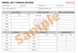 Wheel Nut Torque Record Books - Jackson Handling Ltd